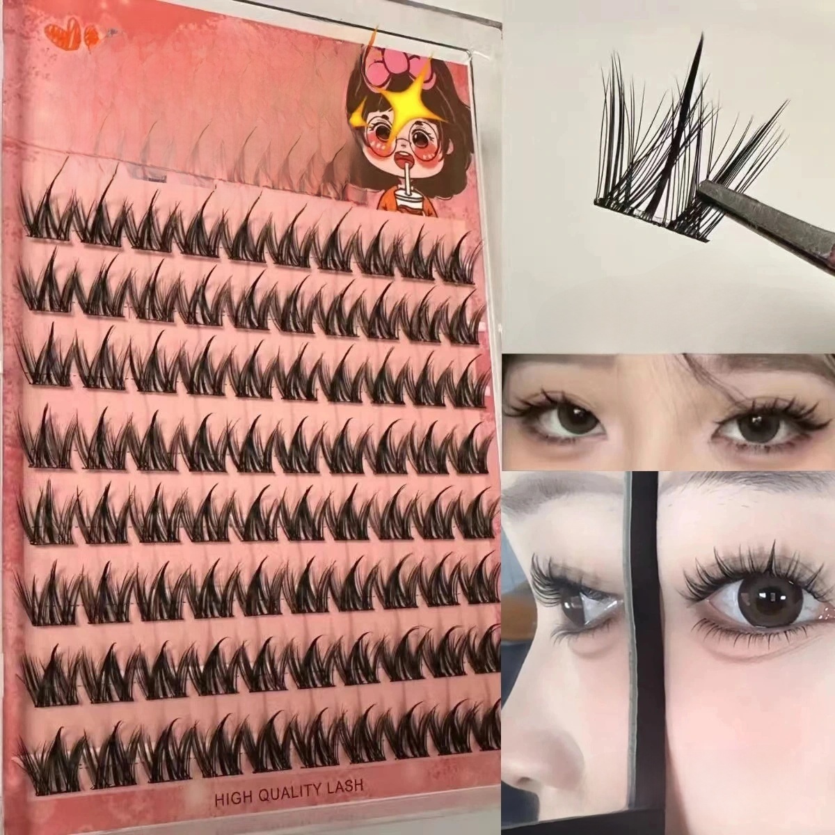Eyelash Extension No 11 - 100PCS Bulu Mata Palsu Alami Berperekat,