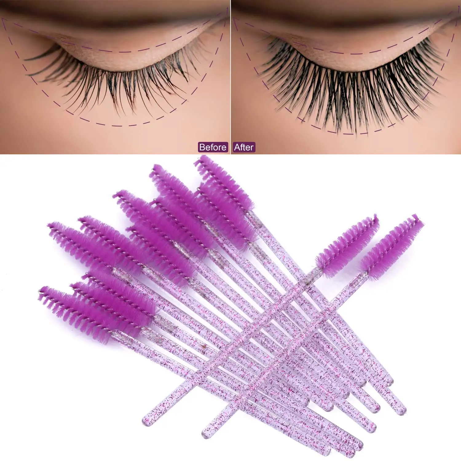 100/1000/2000 Buah Tongkat Mas - Eyelash Extension Options ulasan dan harga