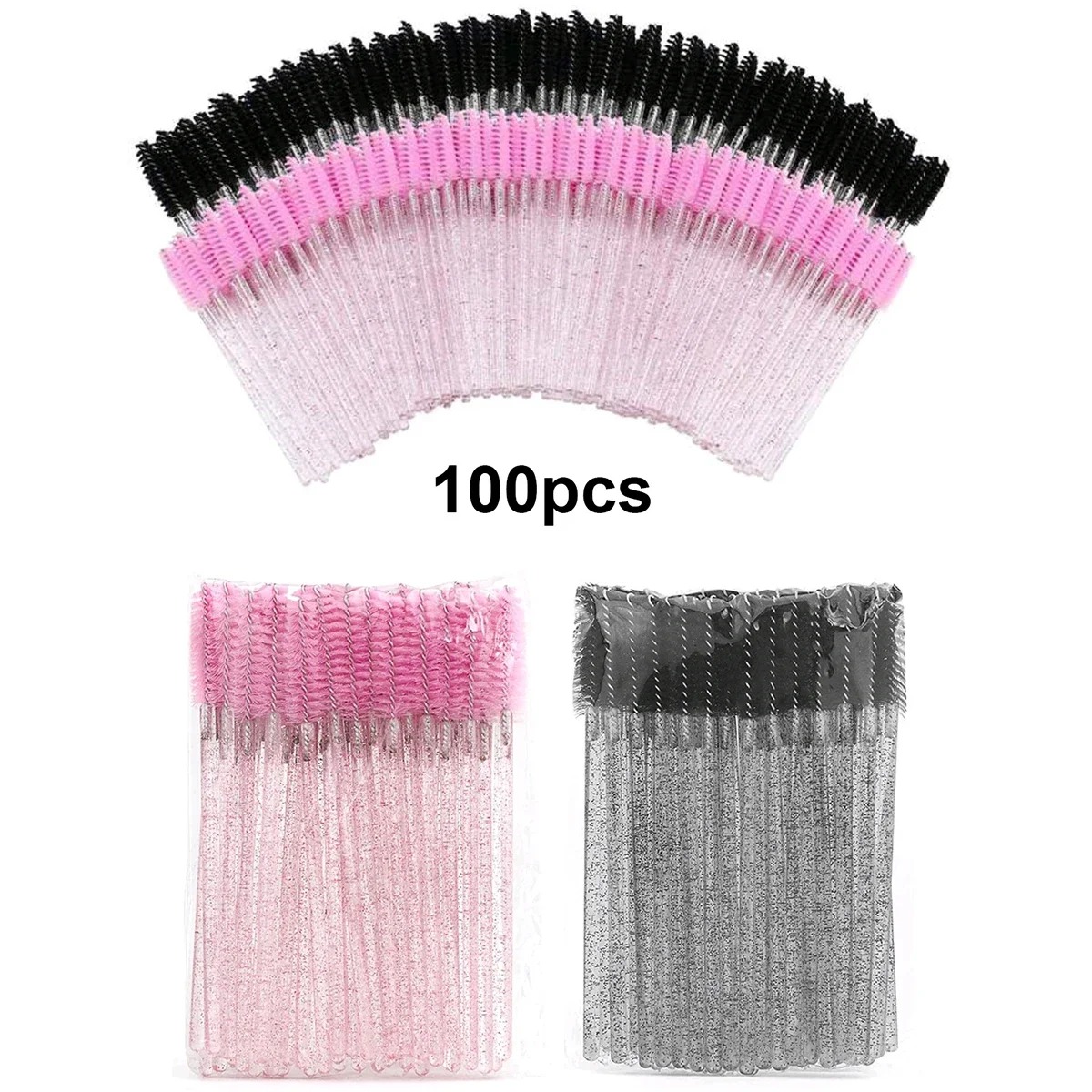 Grosir 100 Buah Maskara Spooli - Eyelash Extension Options ulasan dan harga