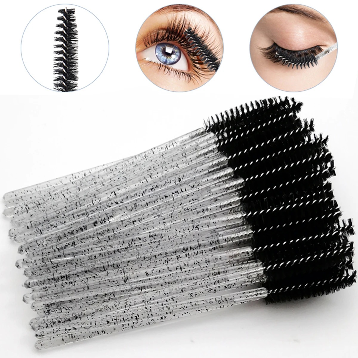 Grosir 100 Buah Maskara Spooli - Eyelash Extension Options ulasan dan harga